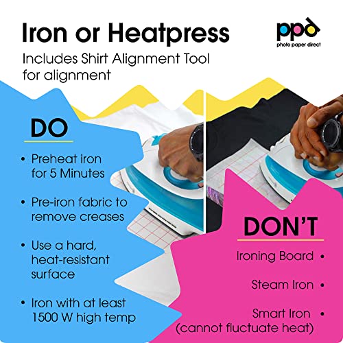 PPD 40 Sheets 8.5x11" Iron-on Heat Transfer Paper Mixed Fabrics Inkjet - size: 8.5 x 11, style: Mix (40 Sheets)