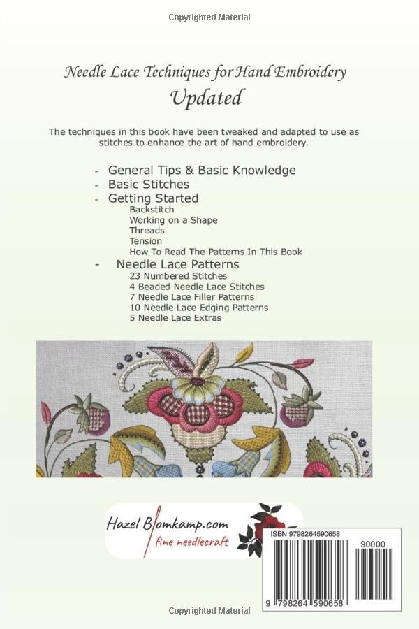 Needle Lace Techniques for Hand Embroidery Updated (Hand Embroidery Techniques from Hazel Blomkamp)