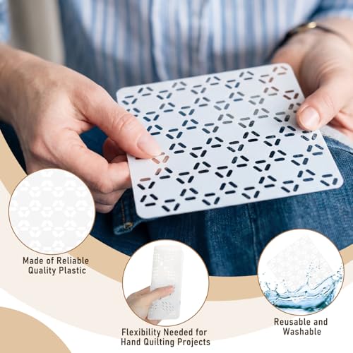 Yousoontic 36 Sashiko Stencil Kit, 4.7" Plastic Templates, Modern - style: Contemporary