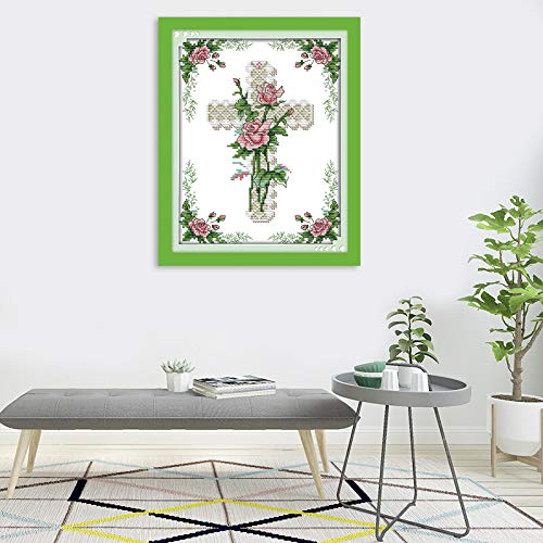 ITSTITCH Cross Stitch Kits Stamped Cross-Stitching Patterns for Beginner Adults, Embroidery DIY Crafts Needlepoint Starter Kits (Stamped 8.3×11 inch) - color: Stamped 8.3×11 inch