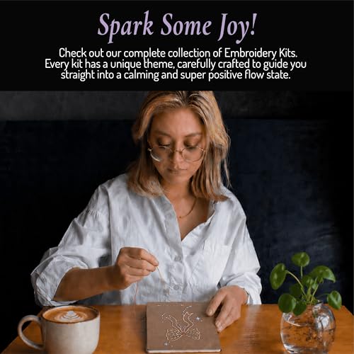 Unwynd Notebook Embroidery Kits Pretty for Adults, Beginners, Cross-Stitch - style: Notebook Embroidery Kit Pretty
