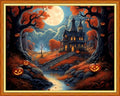 Dimensean Stamped Cross Stitch Kits Full Range of Embroidery Patterns Starter Kits for Beginners Adult DIY Cross Stitches Needlepoint Kits 11CT-Moon Magic House 16x20 inch - color: Craftpattern63