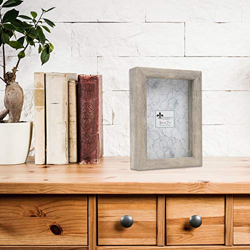 Lawrence Frames Shadow Box Frame, 5x7, Natural Gray - color: Natural Gray, size: 5 x 7 inches