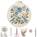 ARTopet Embroidery Kit for Adults Beginners Flower DIY Craft Starter Set Cotton Needlepoint Set with 7.87In Hoop Threads Tools Perfect Gifts for Hobbyists to Create Wall Art-Birds - color: Birds