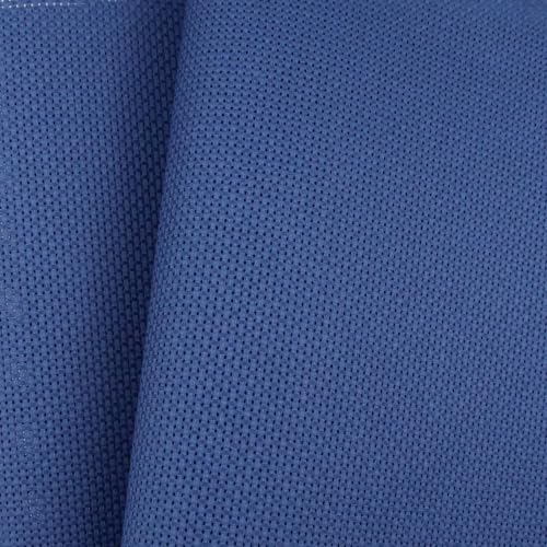 KCS 19" x 28"(48cmx72cm) 11 Count Cotton Aida Cloth Cross Stitch Fabric (Jeans Blue) - color: Jeans Blue