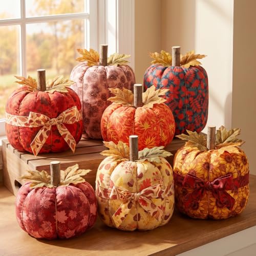 100 Pack 20 Styles Autumn Charm Pack Pre‑Cut Quilting Fabric - color: Burnt Orange, size: 5″
