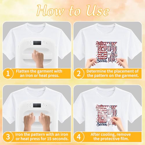 4th of July DTF Transfers Ready to Press, Iron on Decals for T-Shirts - color: Patriotic773