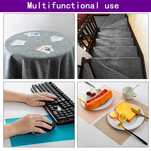 HaoFeijh Felt Fabric 36 * 36 Inch Wide 1.6mm,Fabric Sheets Soft Woven Acrylic Craft Fabric for DIY Craft Work Sewing Patchwork,Craft Felt - color: Purple, size: 1