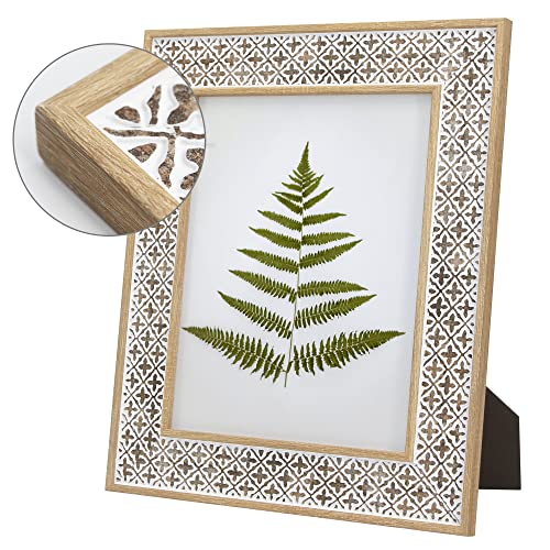 Boho 8x10 Picture Frame Moroccan Photo Frame Set of 2 - color: Boho Cross White, size: 8x10