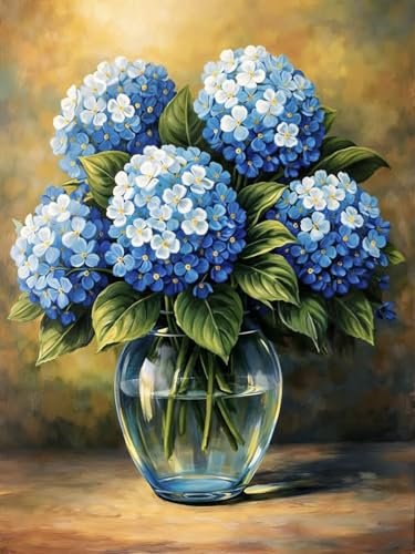 Dugsmgd Flowers Diamond Art Kits for Adults, Diamond Painting 12 X 16 Inch - color: Hydrangea