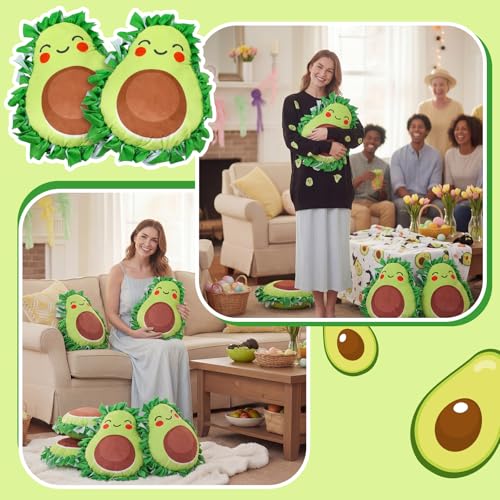 Weysat 6 Sets Avocado Tied Pillow Craft Kit, Avocado Shaped Pillows - style: Avocado