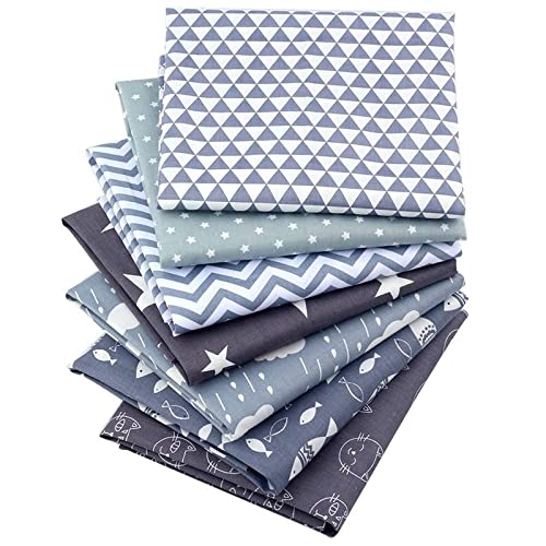 Aubliss 50pcs 100% Cotton Fabric Bundle 10" x 10" PreCut Fat Squares Sheets - color: Floral, size: 50PCS 10" x 10"
