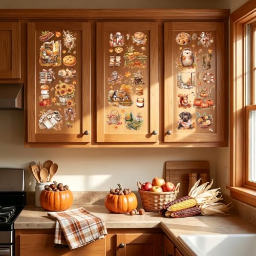 12 Pcs Fall Rub on Transfers for Crafts Furniture 5.9x5.9 Inch - color: Farm Farm