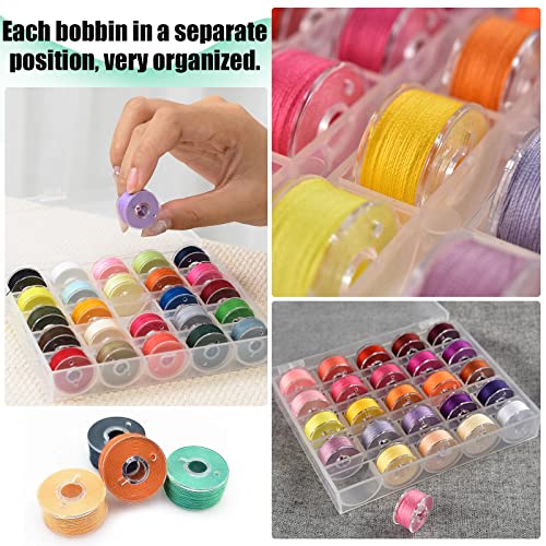 50 Pcs Bobbins, Plastic Bobbins for Brother Sewing Machine, Sewing Bobbins with Bobbin Case, Bobbin for Sin-ger/Bro-Ther, Bobbins for Singer Sewing Machine - size: 50 PCS