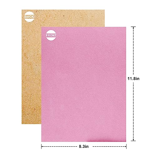 Mesheshe 10 Self Adhesive Felt, DIY Peel & Stick Fabric for Art & Crafts, Drawer/Jewelry Box Liner, A4 Size (Pink) - color: Pink, size: 10PCS
