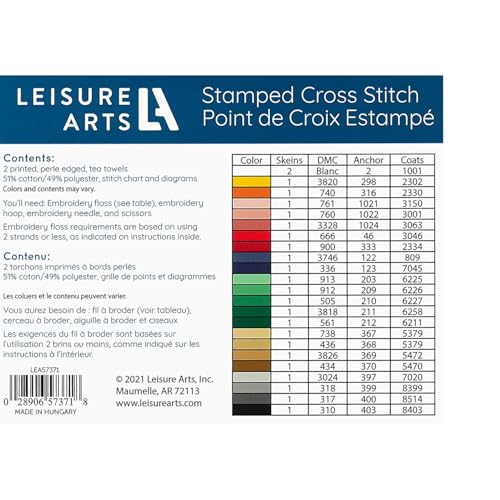 Leisure Arts Table Runner 15"X42" Ecru Poppies, Kitchen Table Runner, Embroidery Kit, Kitchen Runner, Cross Stitch Kits for Beginners, Embroidery Patterns, Fabric