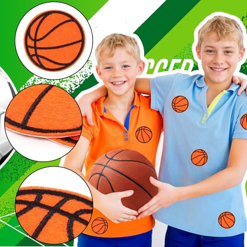 AUGSUN 36pcs Ball Sports Iron on Patches Boys Embroidered Sew Applique - style: Ball Sports