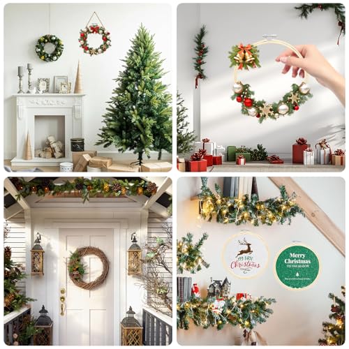 2 Pack Embroidery Hoops, 8 Inch Round Embroidery Hoops, Natural Wood Cross Stitch Hoop with Adjustable Screw for Friendly Embroidery, Cross Stitch, Craft & Beginner, and DIY Decoration - style: 8 Inch