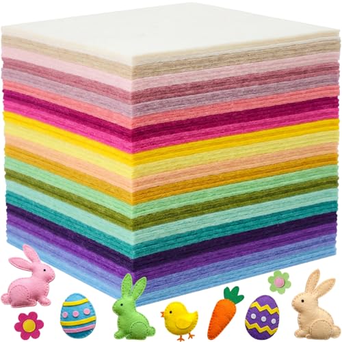 Tegeme 100 Pcs 8 x 12 Inches Felt Sheet for Craft Thin, Macaron Series - color: Macaron Series