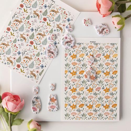 KABAKE Polymer Clay Transfer Paper 4 PCS Colorful Flowers Water Soluble Transfer Sheet for Earrings Jewelry Making - color: Flower