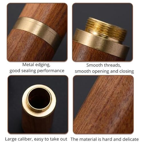 4 Pack Sewing Needles Storage Case with Copper Thread Wooden Box Container Organizer Holder Keeper for Embroidery Needle Darning Tapestry Leatherwork Craft Knitting Toothpick Pill Bead