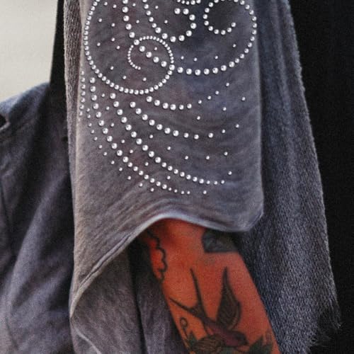 1 Pc Curly Flowers Rhinestone Iron on Hotfix Transfer Decal, Bling DIY Patch Clothing Repair Applique T-Shirt Vest Shoes Hat Jacket Decor Clothing DIY Accessories - style: Curly Flowers
