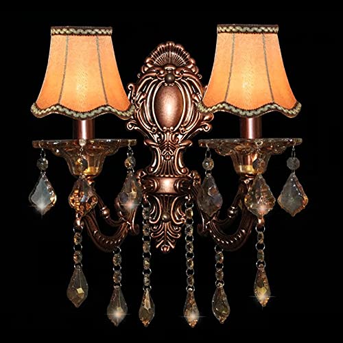 Fuloon Clip on Chandelier Lamp Shades, 3.14x5.51x4.72 in, Small Sconce Shades for Candelabra Bulbs, Rustic/European/French Country Style(6 Pack, Coffee) - color: Coffee, size: 6 Pack