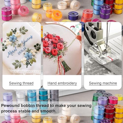 210 Pcs Prewound Bobbin Thread Set – 36 Colors Size A Bobbins - color: 36 Colors (210PCS)