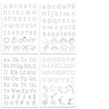 ORIGACH 4 Sheets Alphabet & Number Water Soluble Embroidery Patterns Stabilizers - Pre-Printed ABC Letters, 0-9 Numbers & Icon Designs - Stick & Stitch Embroidery Paper for Hand Sewing Lovers - color: Alphabet & Number