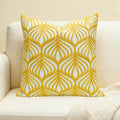 Slow Cow Embroidered Throw Pillow Cover 18 x 18 Inch Yellow - color: Yellow Leaves, size: 18" x 18" (Pack of 1)