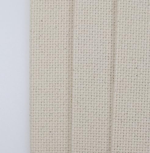 KCS 3 pc of 12" x 18"(30cmx45cm) Counted Cotton Aida Cloth Cross Stitch Fabric (Oatmeal,14CT) - color: Oatmeal, size: 14CT