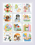RIOLIS 2245 Dog Calendar Counted Cross Stitch Kit 11.75 x 15.75 in