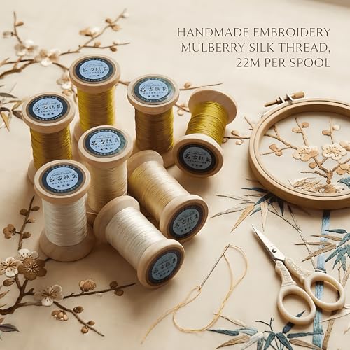 Natural 100% Mulberry Handmade Embroidery Silk Thread Silk Floss (63) - color: 63