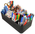 8 Compartments DIY Dividers,Large Portable Caddy, Multi Purpose,Stackable, Modern Solution for School, office, Desktop Endless use of your Choice -MADE IN USA (Black) - color: Black