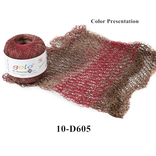 golo Crochet Thread Size10 Space-Dyed Yarn for Hand Knitting D611 - color: D611