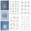 GLOBLELAND 4 Sheets Snowflake Firework Water Soluble Embroidery Pattern - color: Snowflake Firework