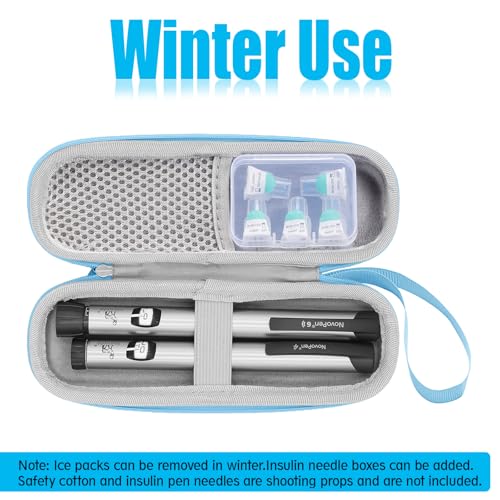 sijidou Insulin Cooler Travel Case, Portable Insulin Travel Case, Insulin Cooling Cases Insulated Organizer for Insulins Pens (Blue) - color: Blue