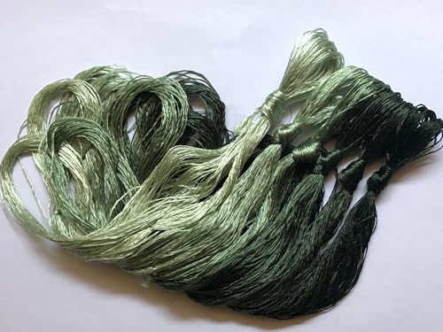 100% Mulberry Silk Embroidery Thread 6 Colors 110m Each (40) - color: 40