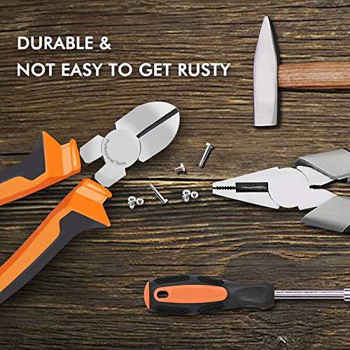BOENFU Wire Cutters Heavy Duty Diagonal Pliers for Cutting Wires Craft 6" - color: 6 Inches - Orange Handle - Diagonal Cutters