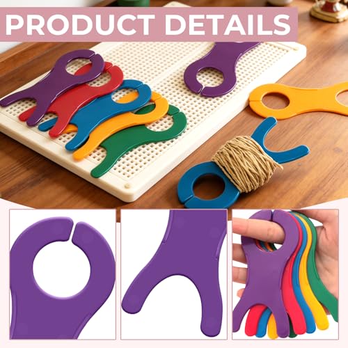 FIREBOOMOON 40 Pack Yarn Bobbins, 4.1x1.9in Winding Cards, 5 Colors