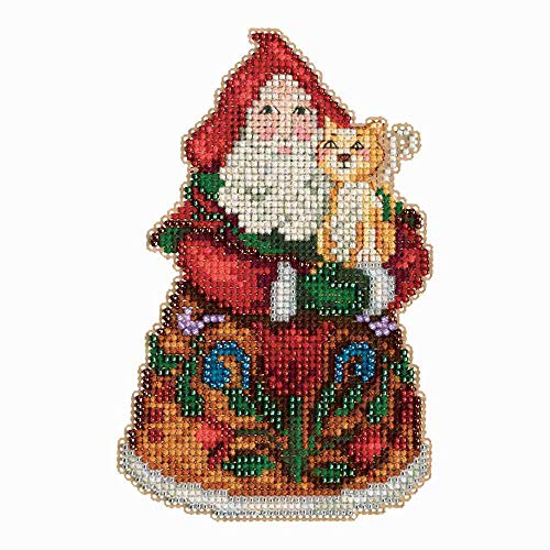 Purrfect Christmas Santa Beaded Counted Cross Stitch Kit 2013 Mill Hill Jim Shore JS203101
