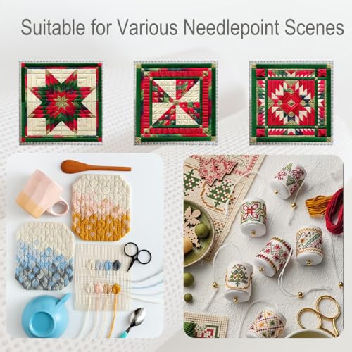 Needlepoint Canvas 13 Mesh - 20x18 Inch Blank White Embroidery Canvas
