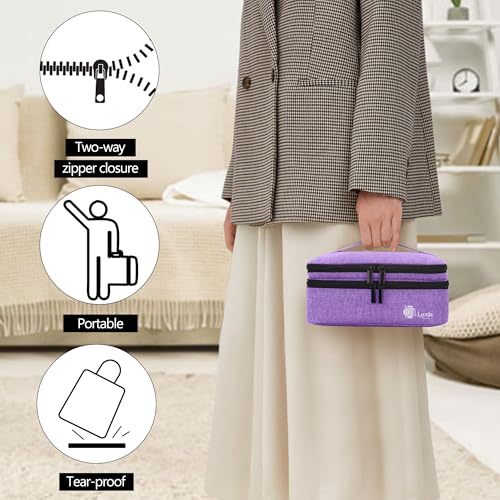 Luxja Double-Layer Medium Sewing Organizer, Purple - color: Purple, size: Medium