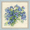 RIOLIS 1496 Forget Me Nots Counted Cross Stitch Kit 7.87 x 7.87 in - style: Forget Me Nots 1496