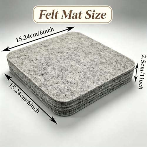 Wool Needle Felting Pad, Felting Mat, Wool Art Block Supplies, 6x6x1 inch