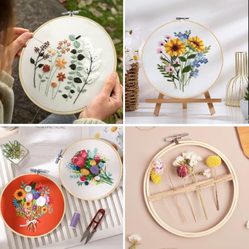 Faylapa 16 Pieces 4 Inch Embroidery Hoops Set Bulk - style: 4 inch 16Pcs
