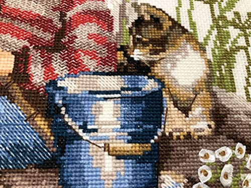RIOLIS 1470 Let's Go Fishing Counted Cross Stitch Kit 11.81 x 11.81 in - style: Let's Go Fishing 1470