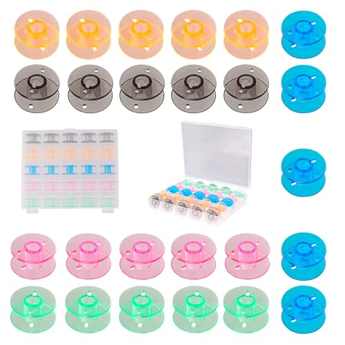 LRDCREEE Automatic Bobbin Winder Bobbin Winding Machine with Auto Stop Sensor, Large Spool Thread Holder and Extra 25 Pcs Class 15 Bobbins for Sewing Machine Thread Winding Use