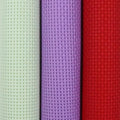 KCS 3 pc of 15" x 18"(38cmx45cm) 11 Count Cross Stitch Cotton Aida Cloth Needlework Rolled Fabric Box,11CT,Light Green+Lavender+Red - color: Light Green+lavender+red, size: 11CT