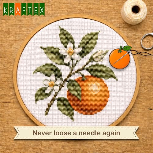 Kraftex Magnetic Needle Minder. Needleminder for Embroidery & Sewing. Cute Needlepoint Accessories. Magnetic Needle Holder for Cross Stitch. Cute Magnet Pin Gift - color: Fruits DGO